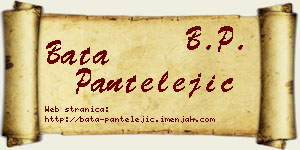 Bata Pantelejić vizit kartica